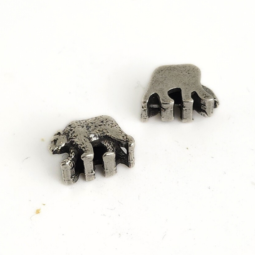 Small Silver Bear Flat Slider