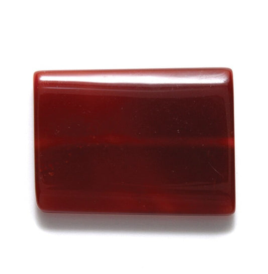 Red Agate Rectangle 25x35mm