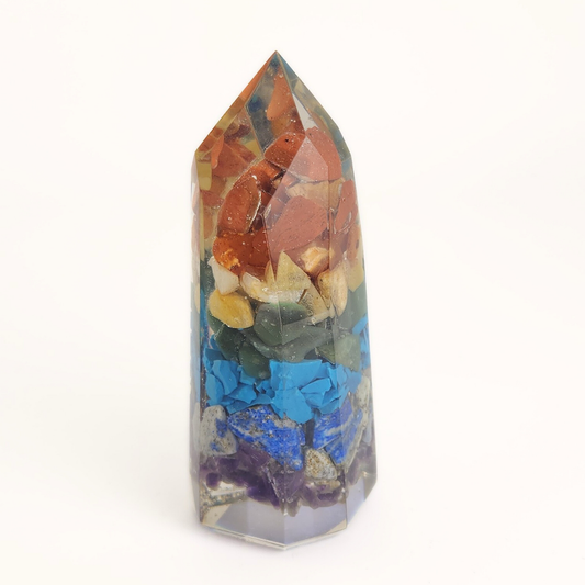 Chakra Orgonite Point 1.75x4"