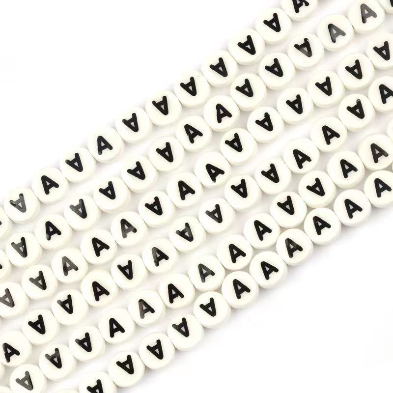 Ceramic Round Letters 8mm