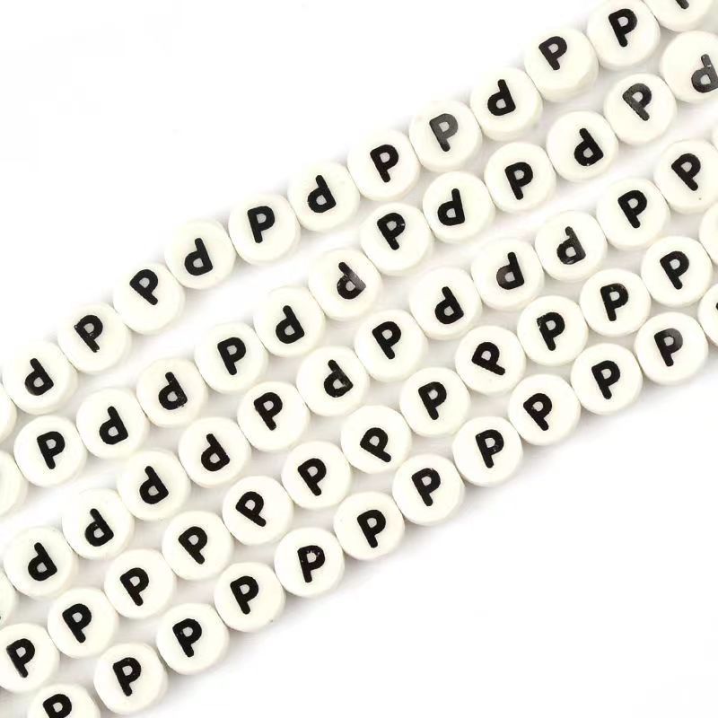 Ceramic Round Letters 8mm