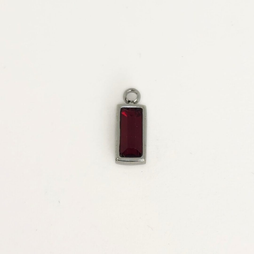 Crystal Birthstone Charm 4x10mm