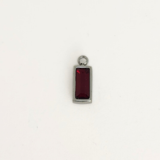 Crystal Birthstone Charm 4x10mm