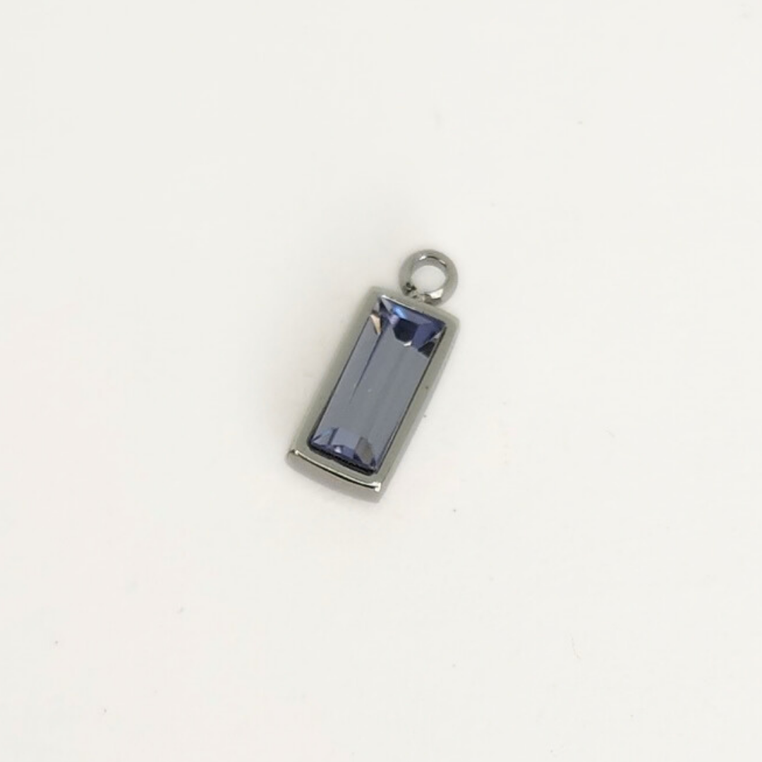 Crystal Birthstone Charm 4x10mm