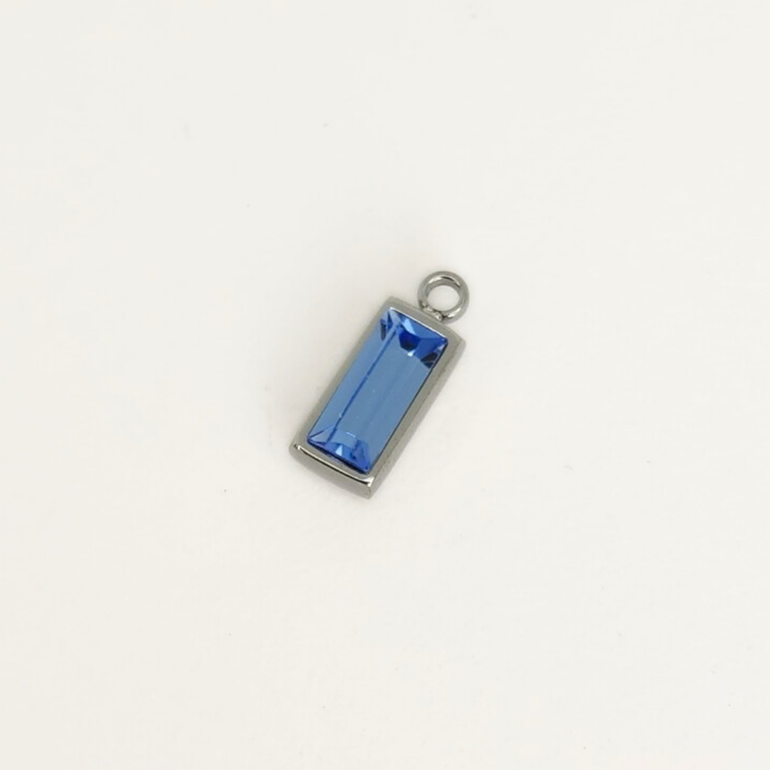 Crystal Birthstone Charm 4x10mm