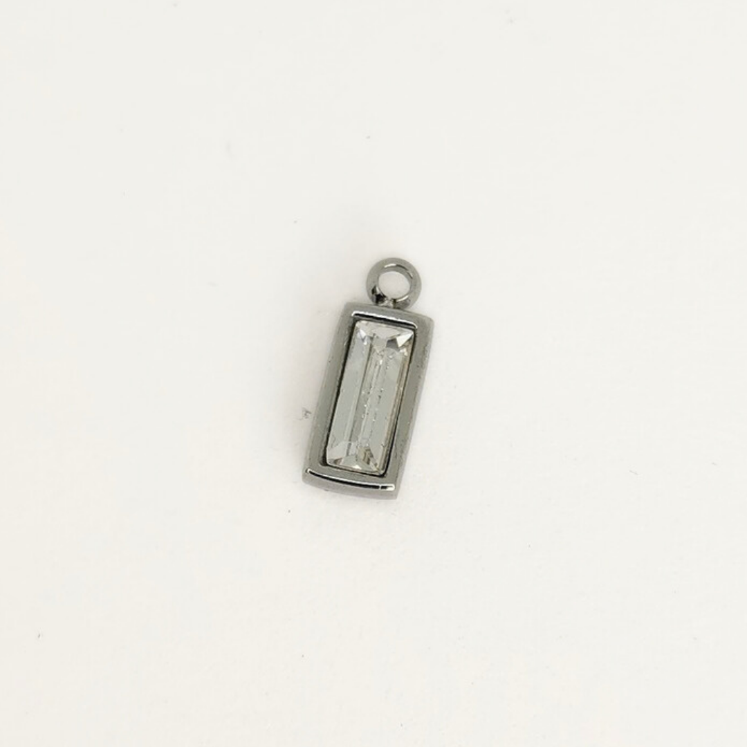 Crystal Birthstone Charm 4x10mm