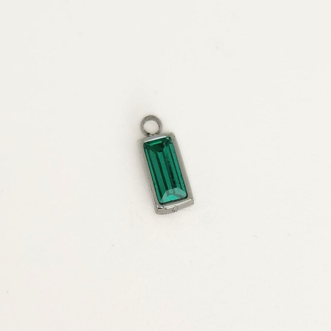 Crystal Birthstone Charm 4x10mm