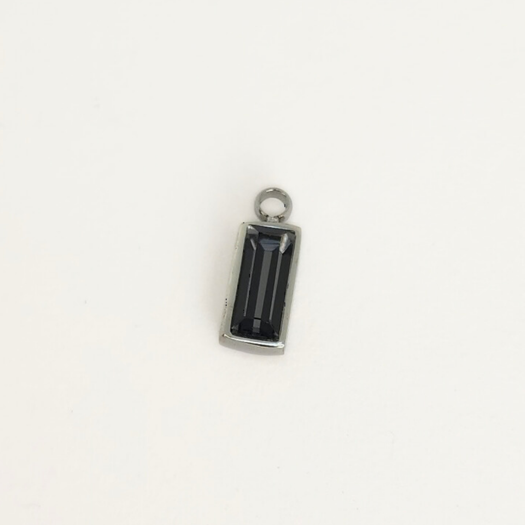 Crystal Birthstone Charm 4x10mm