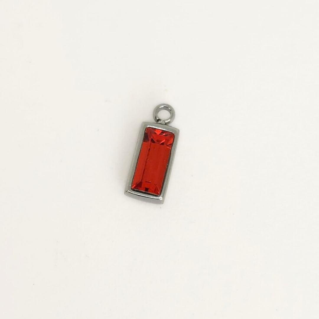 Crystal Birthstone Charm 4x10mm
