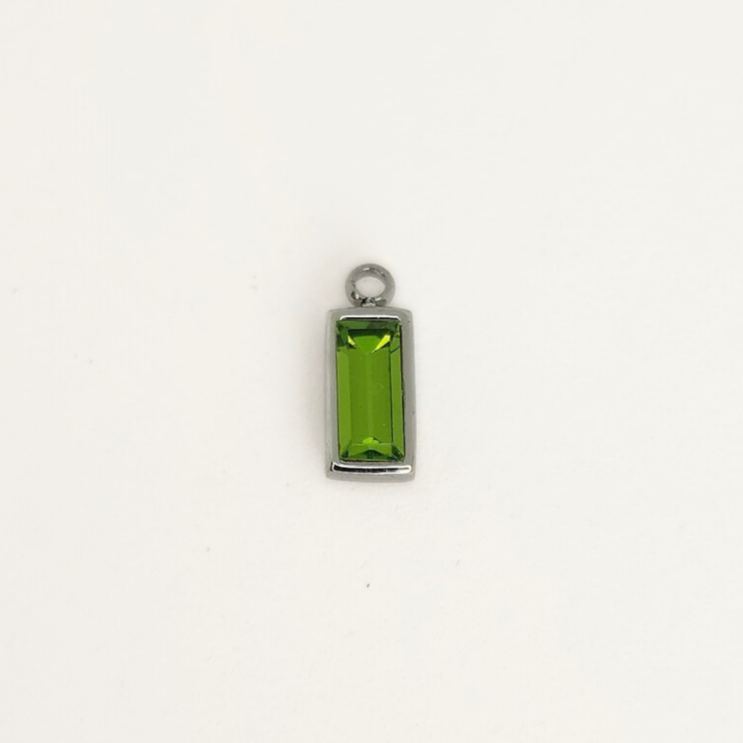 Crystal Birthstone Charm 4x10mm