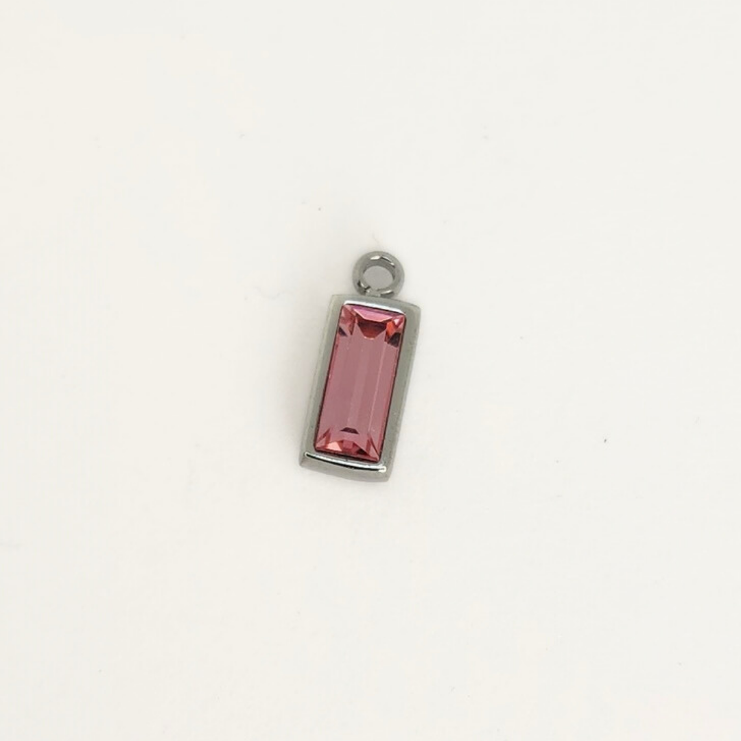 Crystal Birthstone Charm 4x10mm