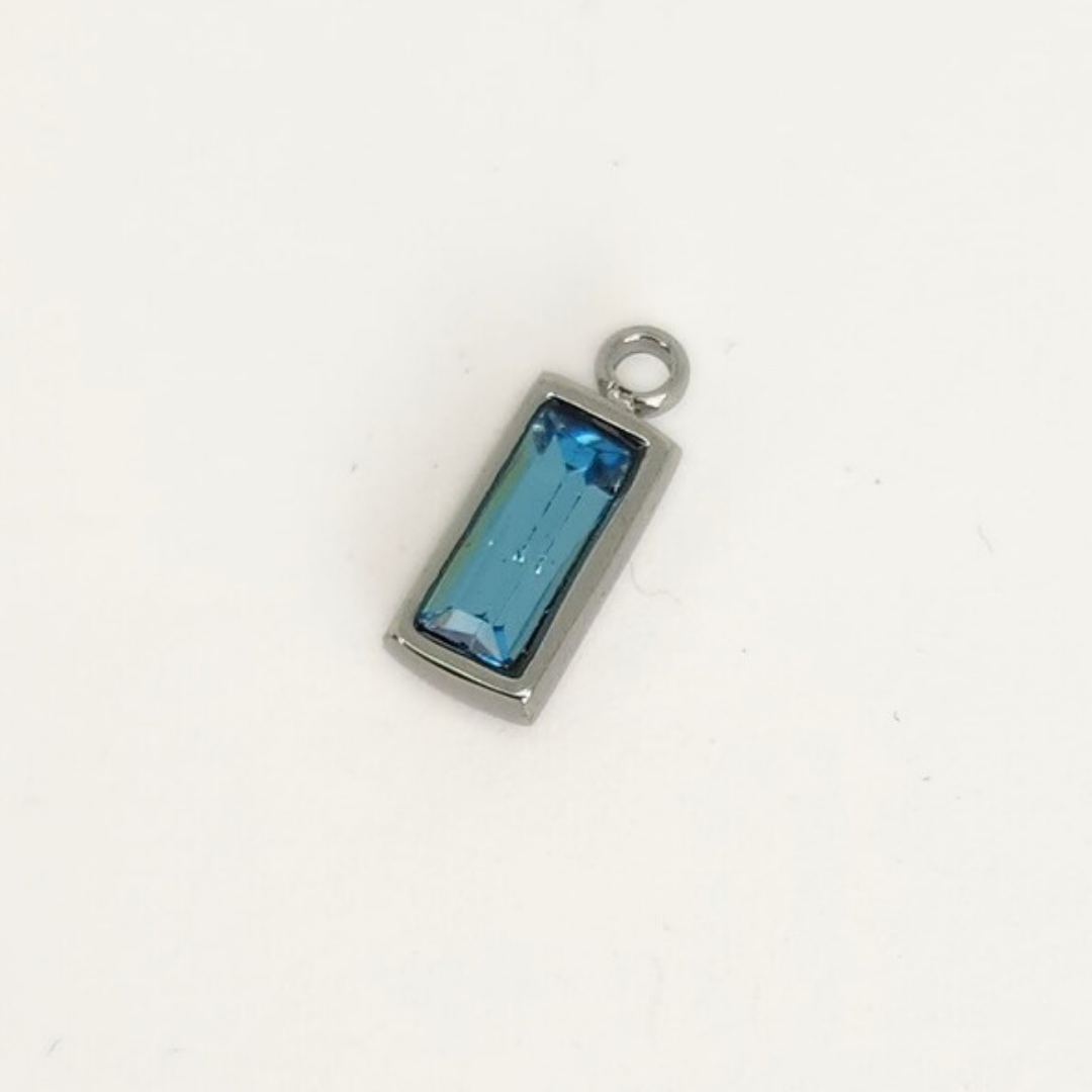 Crystal Birthstone Charm 4x10mm