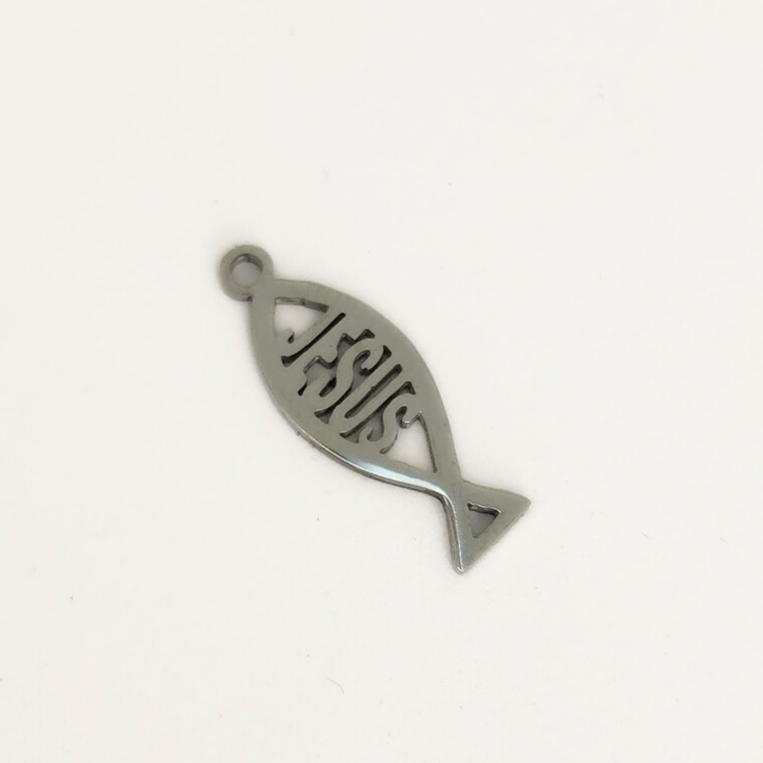 Jesus Fish Charm 7x19mm