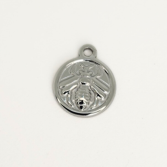 Bee Coin Charm 13.5mm