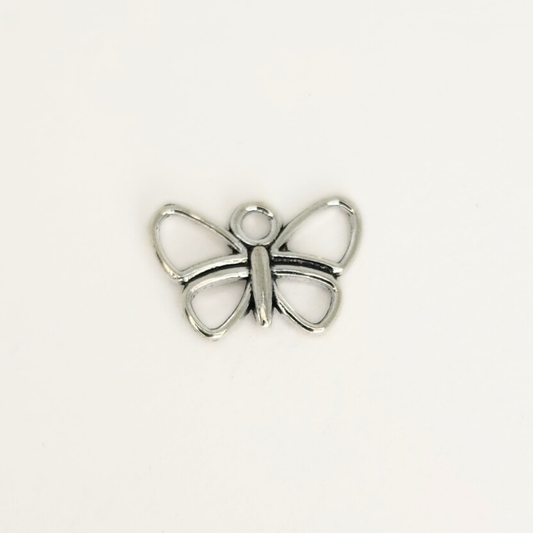 Silver "Pewter" Butterfly Charm 11x16mm