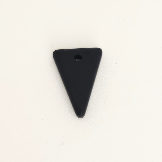 Matte Sea Glass Triangle Pendant 13x18mm