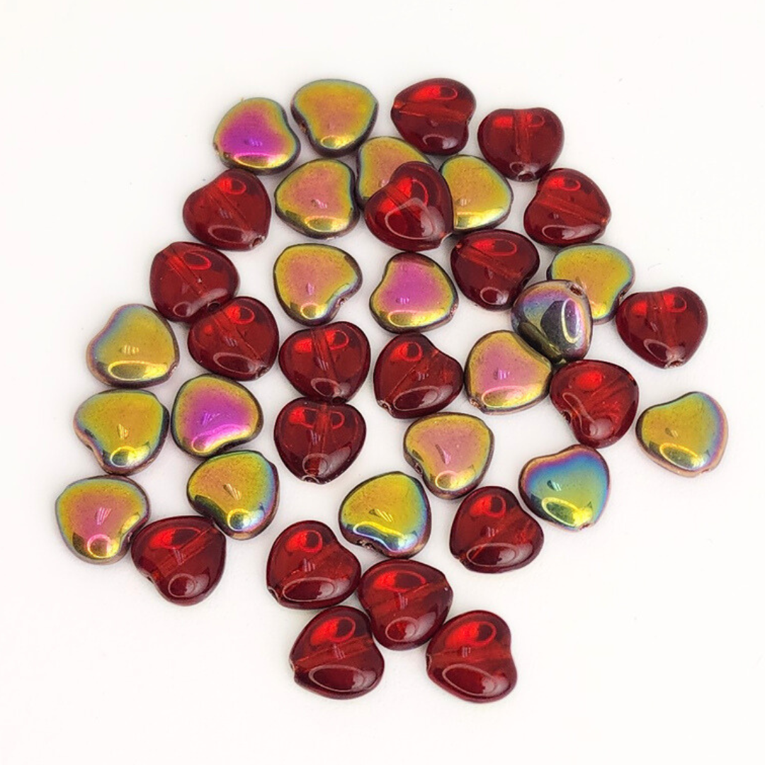 Ruby Red Vitex Heart 8x8mm