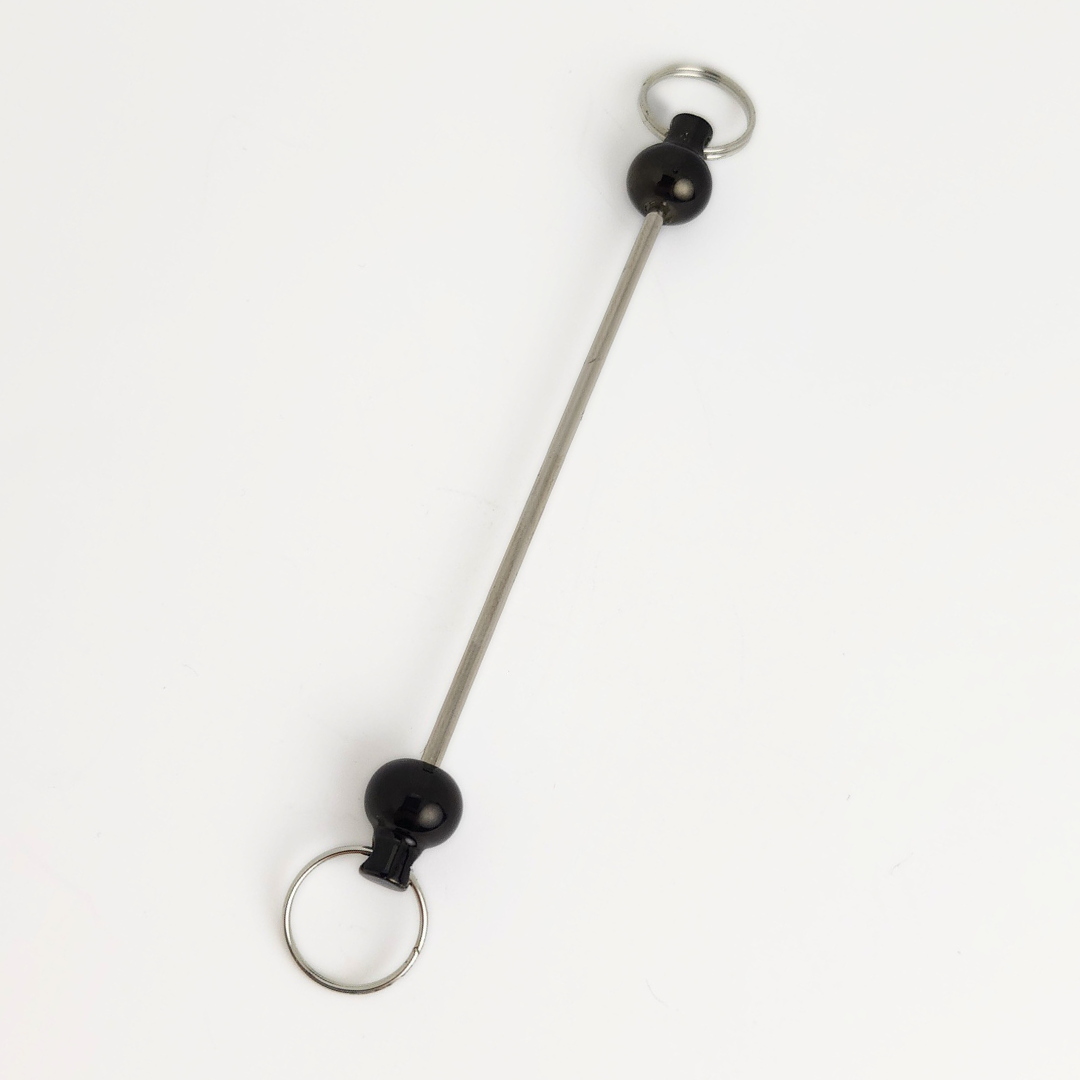 Beadable Keychain Pole 2 Ring