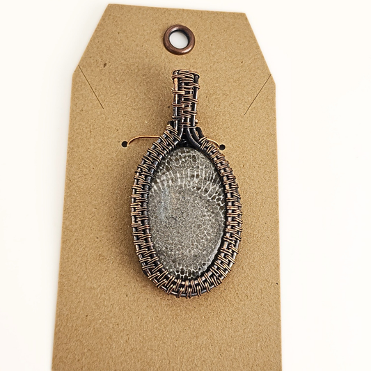 Sting Ray Coral/Copper Pendant