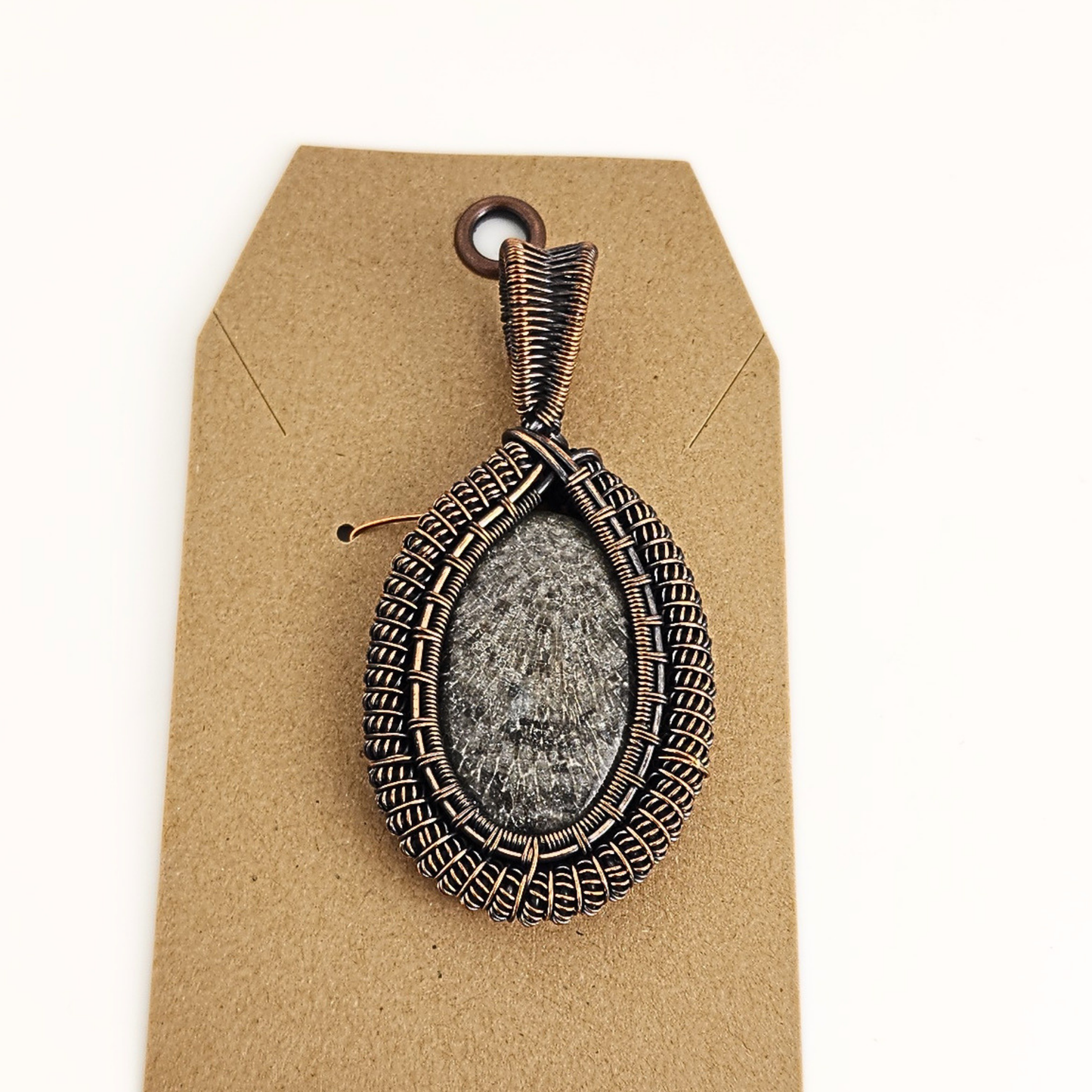 Sting Ray Coral/Copper Pendant
