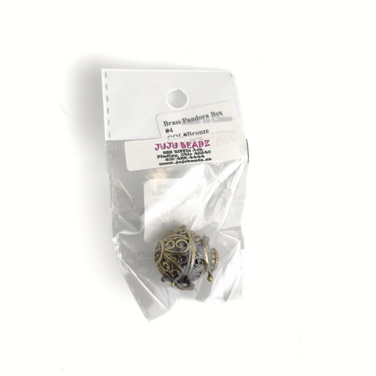 Vintage Bronze Leaf/Vine Essential Oil Ball 20x35mm