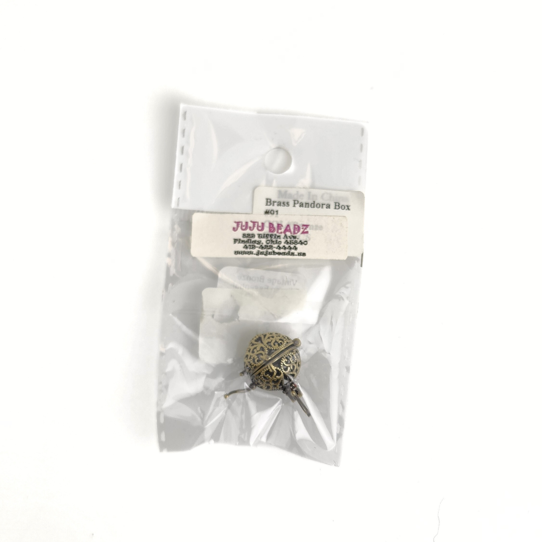 Vintage Bronze Filigree Essential Oil Ball 15x25mm