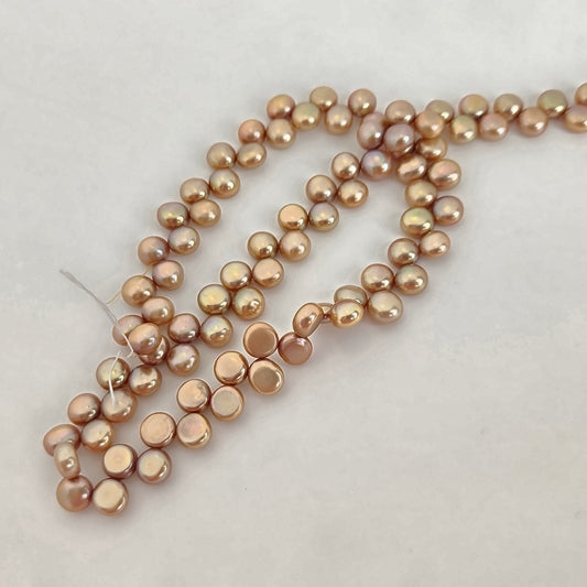 Peach Top Drilled Pearls 6.5-7mm