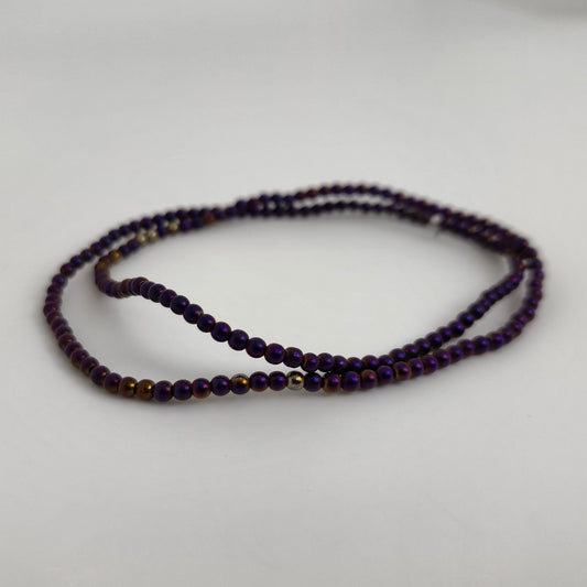 Purple Vacuum Hematite Round 2mm