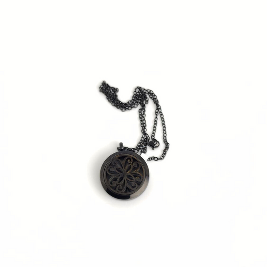 Flower Black Necklace 30mm
