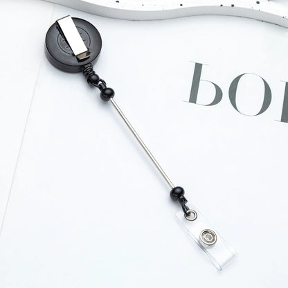 Beadable Retractable ID Keychain