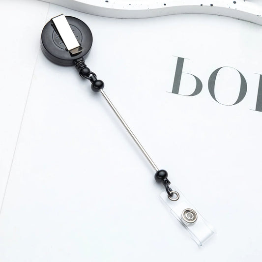 Beadable Retractable ID Keychain