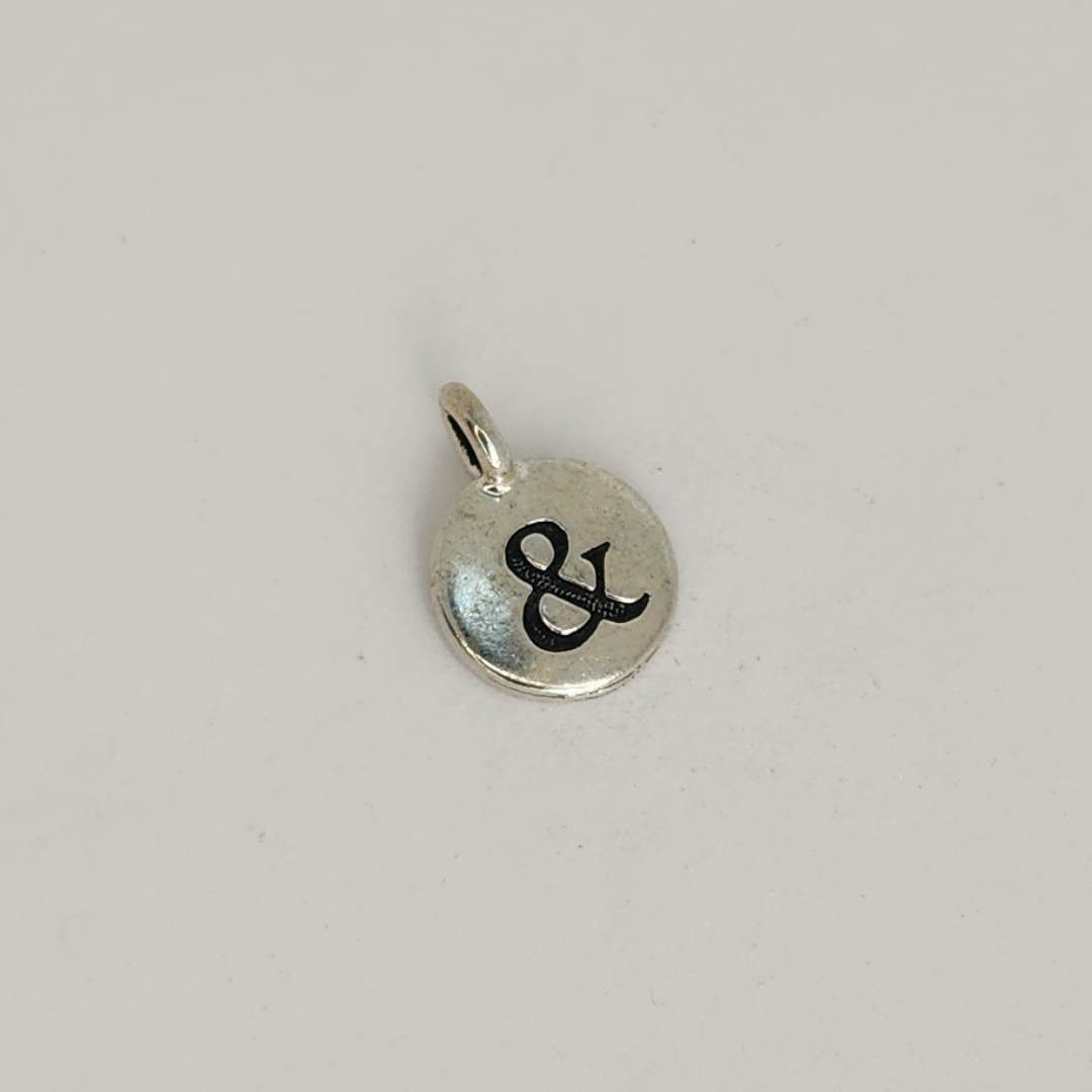 Antique Silver Number Charm 11mm