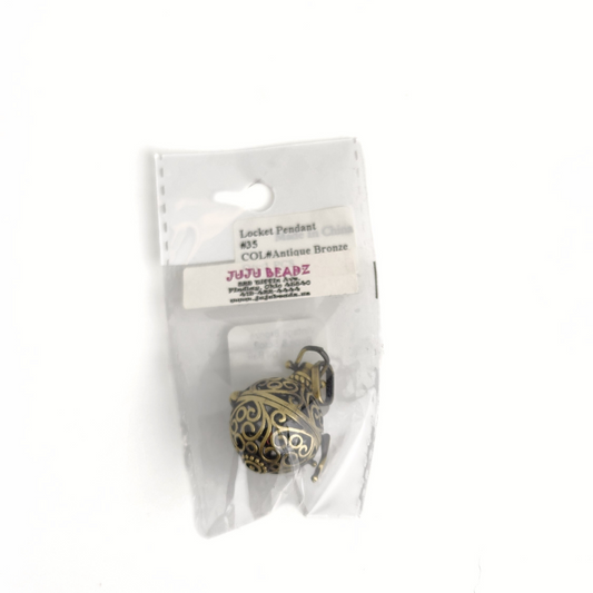 Vintage Bronze Rope & Scroll Essential Oil Ball 24x38mm