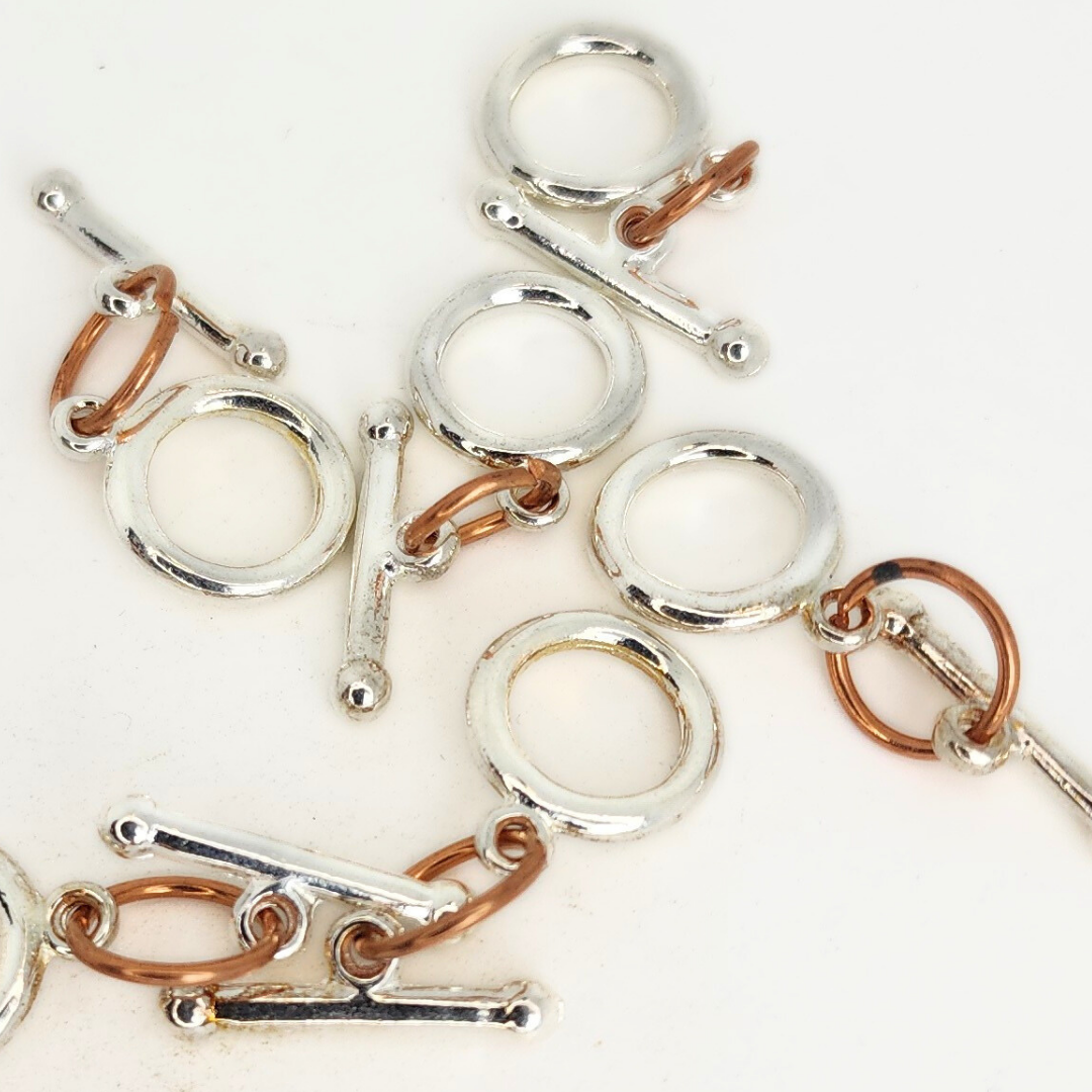 Silver Plated Toggle 12mm