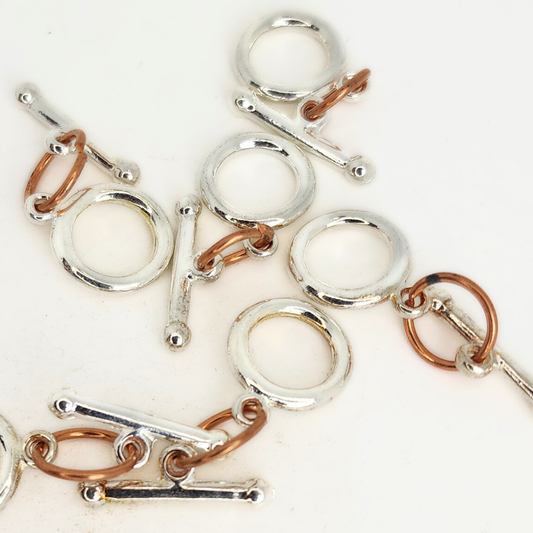 Silver Plated Toggle 12mm