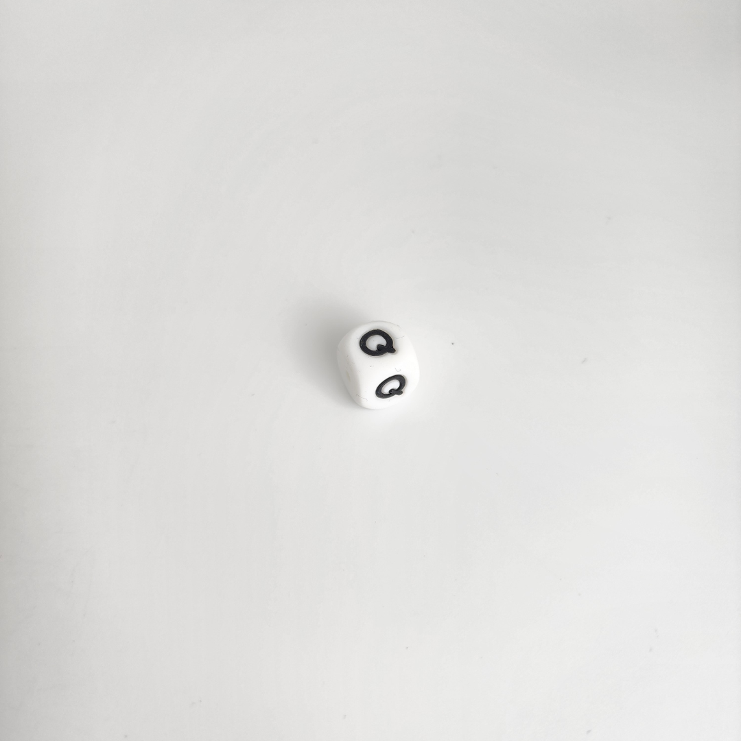 White Letter Block 12mm