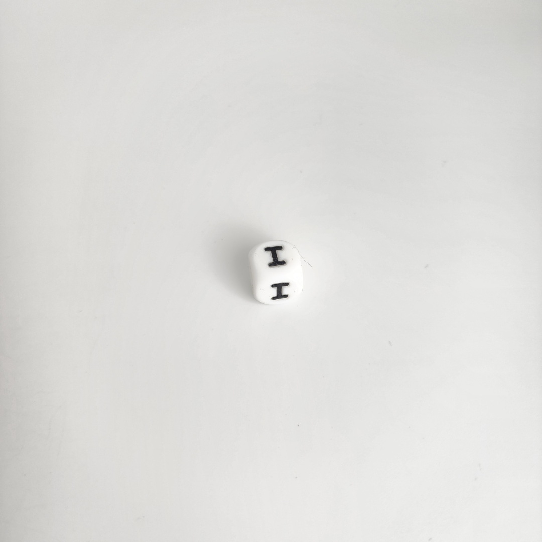 White Letter Block 12mm