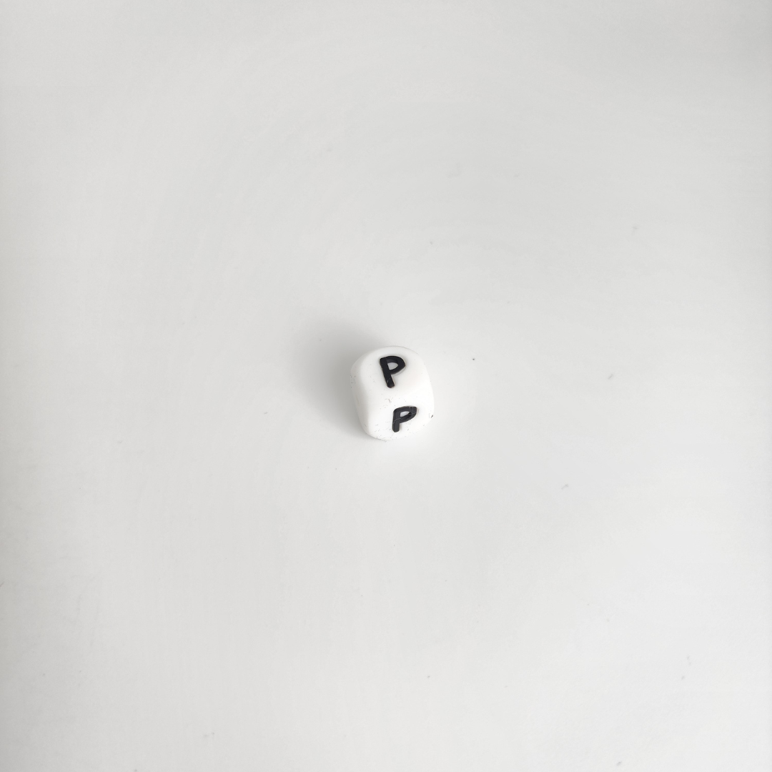 White Letter Block 12mm