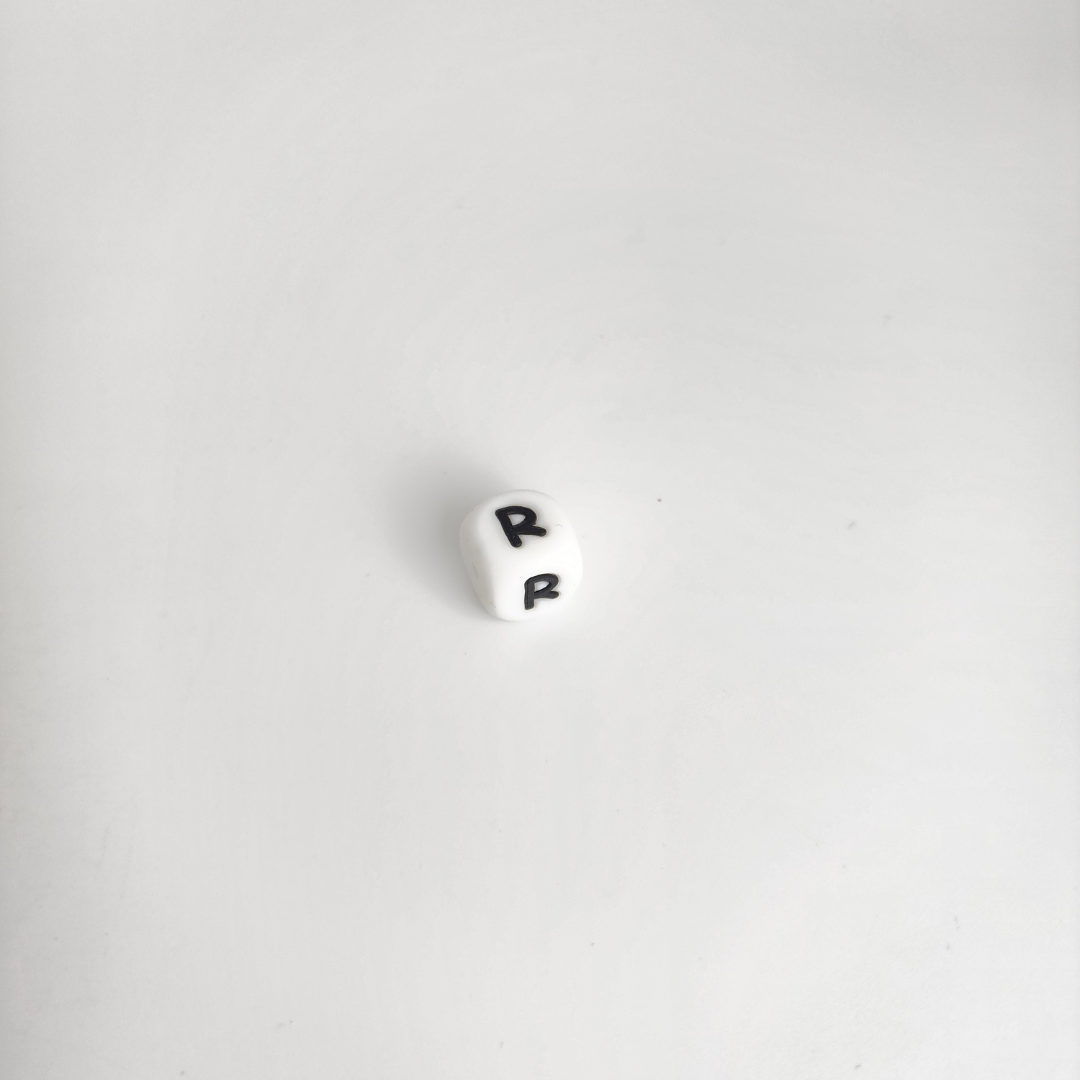 White Letter Block 12mm