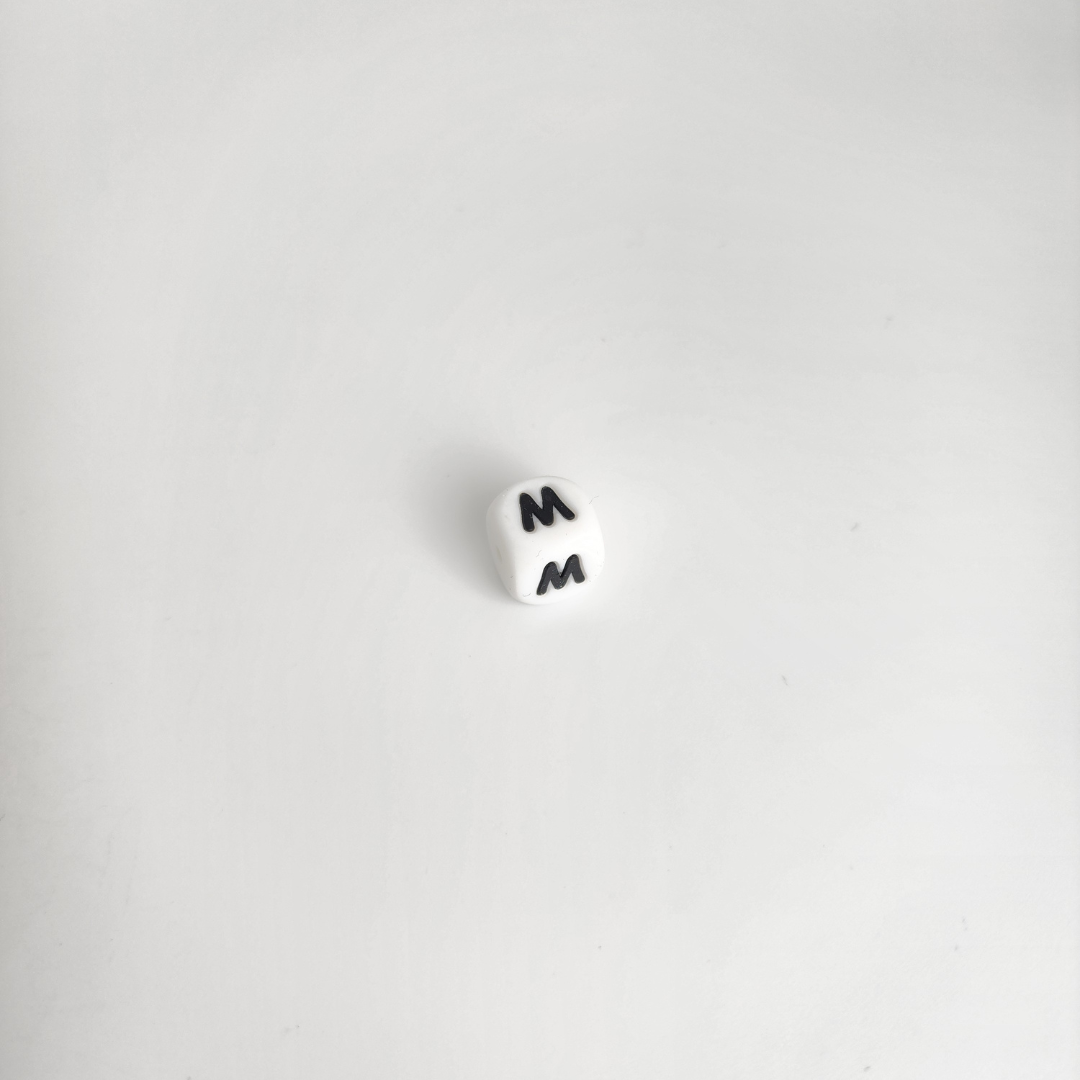 White Letter Block 12mm