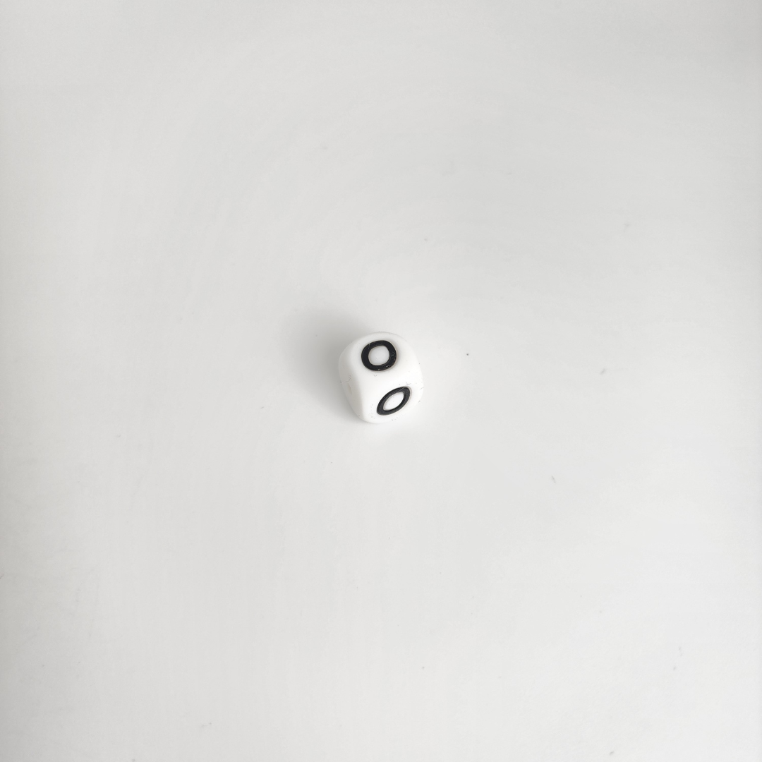 White Letter Block 12mm