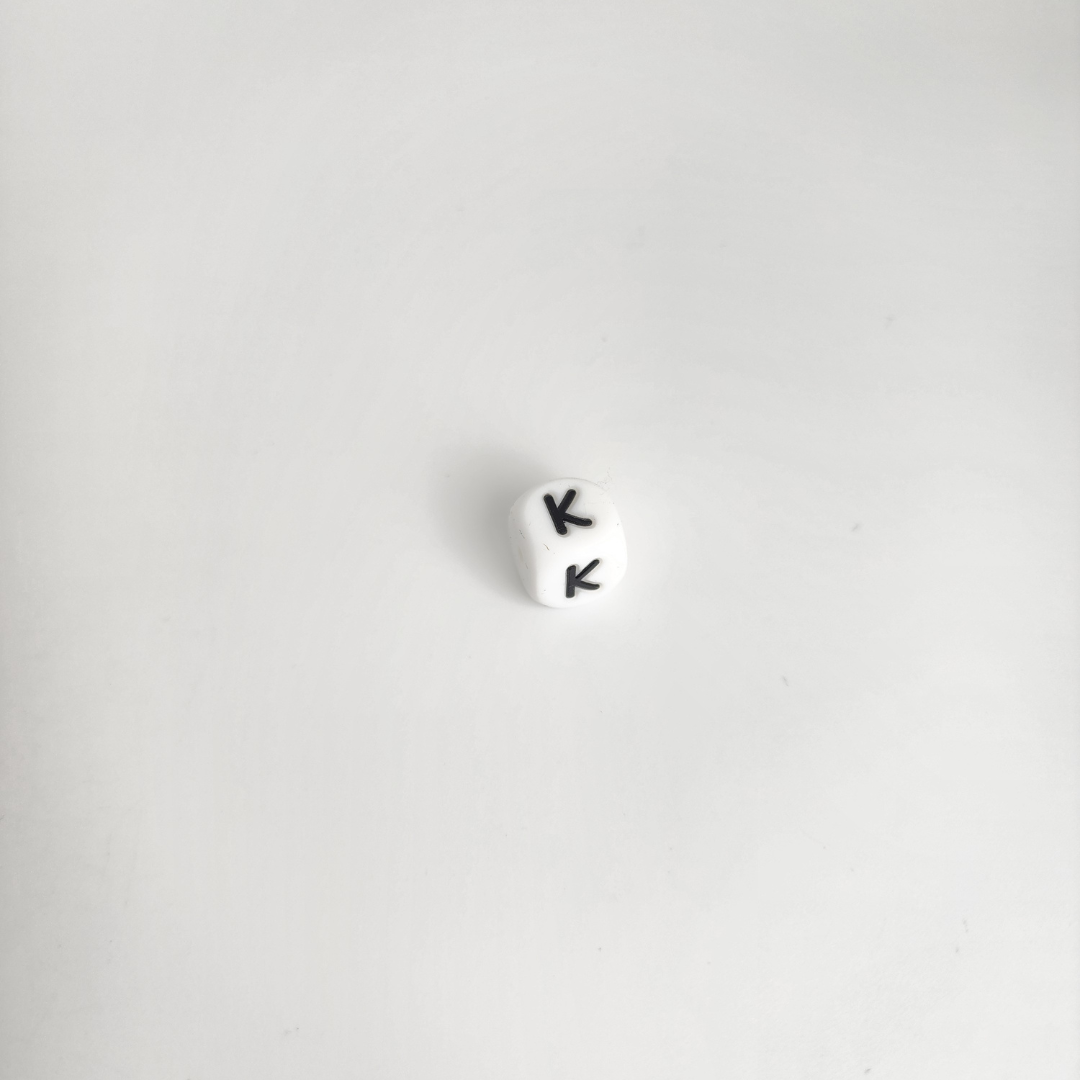 White Letter Block 12mm