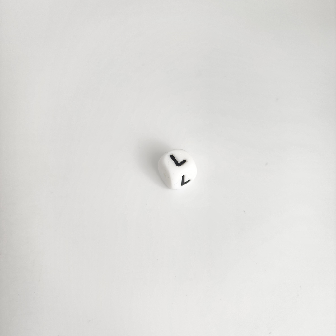 White Letter Block 12mm