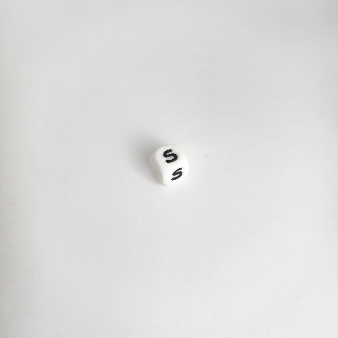 White Letter Block 12mm