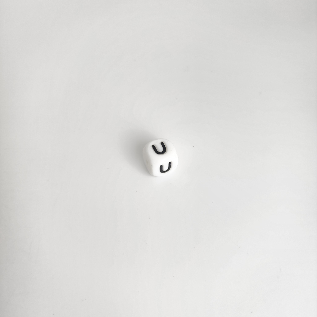 White Letter Block 12mm