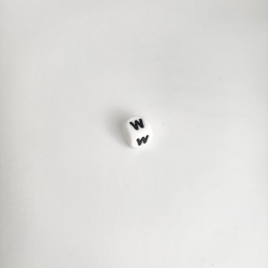 White Letter Block 12mm
