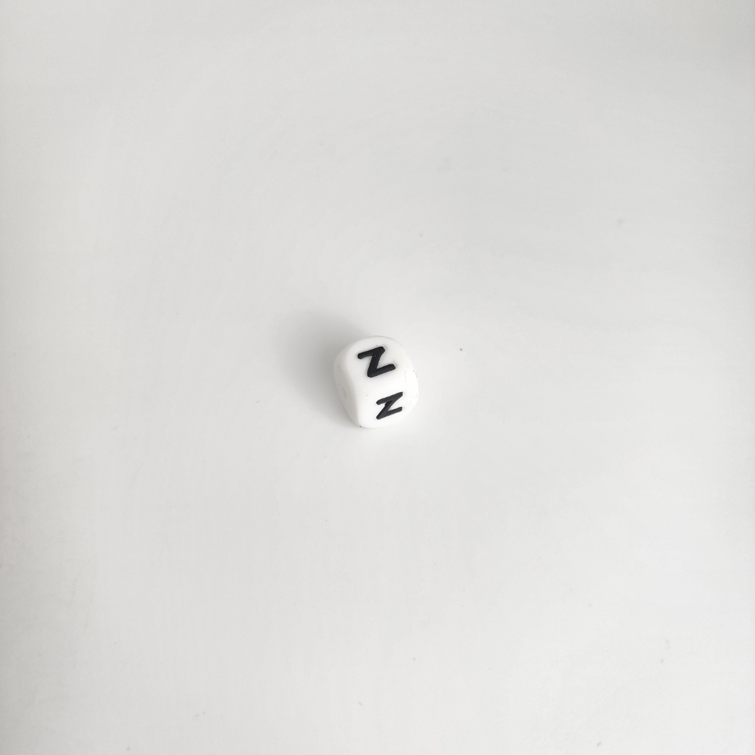 White Letter Block 12mm