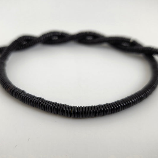 Black Heishi 1x4mm