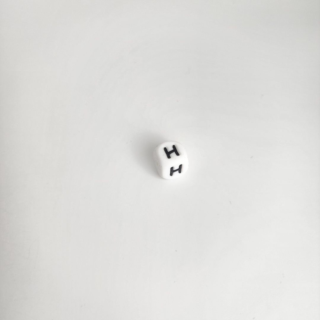 White Letter Block 12mm