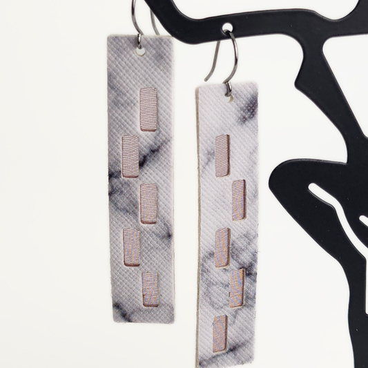 Stone Wash Leather Earrings